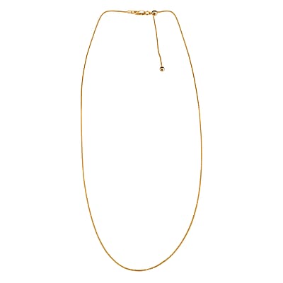 Italian 14K Yellow Gold Over Sterling Silver Chain Necklace 24 Inches 2.60 Grams