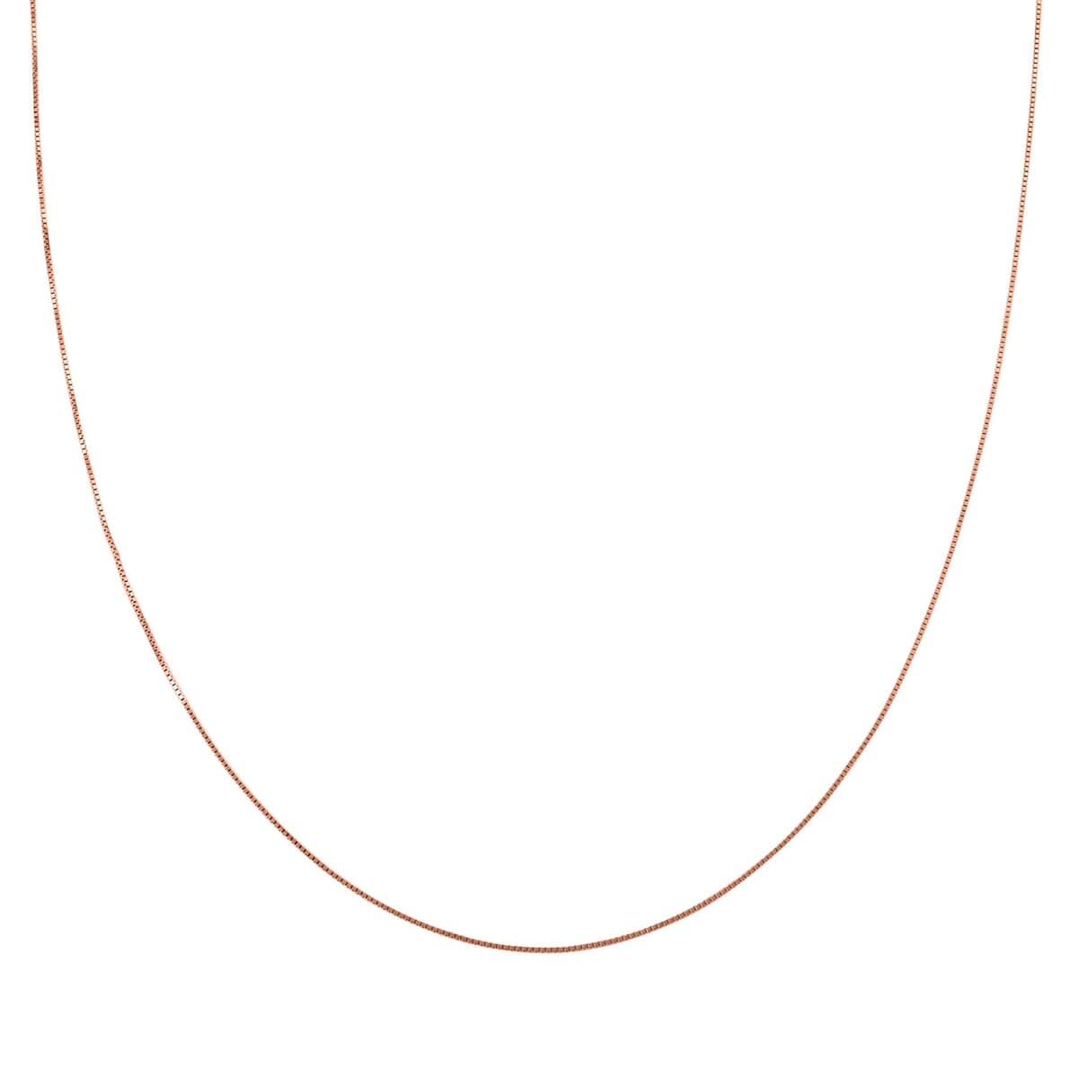Italian 14K Rose Gold Over Sterling Silver Chain Necklace 24 Inches 2.40 Grams image number 0