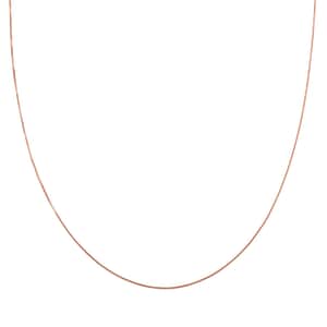 Italian 14K Rose Gold Over Sterling Silver Chain Necklace 24 Inches 2.40 Grams