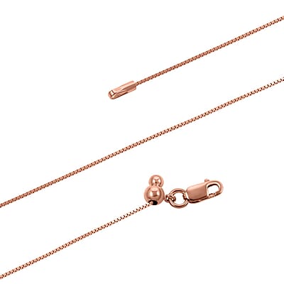 Italian 14K Rose Gold Over Sterling Silver Chain Necklace 24 Inches 2.60 Grams
