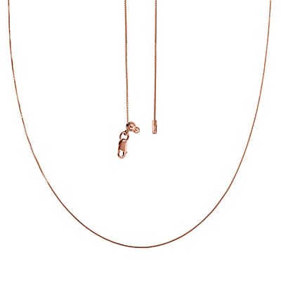 Italian 14K Rose Gold Over Sterling Silver Chain Necklace 24 Inches 2.60 Grams