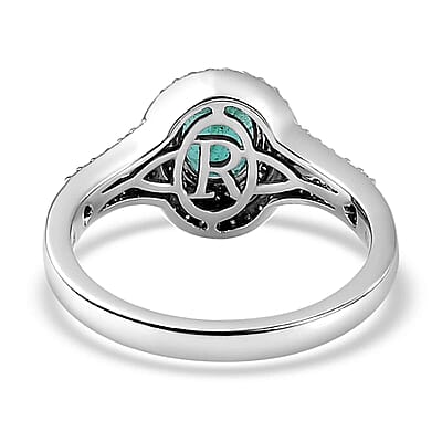 Rhapsody 950 Platinum AAAA Emerald, Diamond (E-F, VS2) Ring (Size 10.0) 1.60 ctw