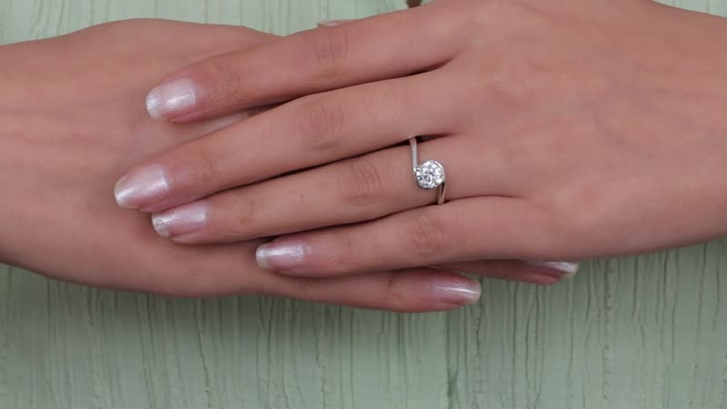 Moissanite (Rnd 7 mm) Solitaire Ring in Platinum Over Sterling Silver (Size 10.0) 1.15 ctw