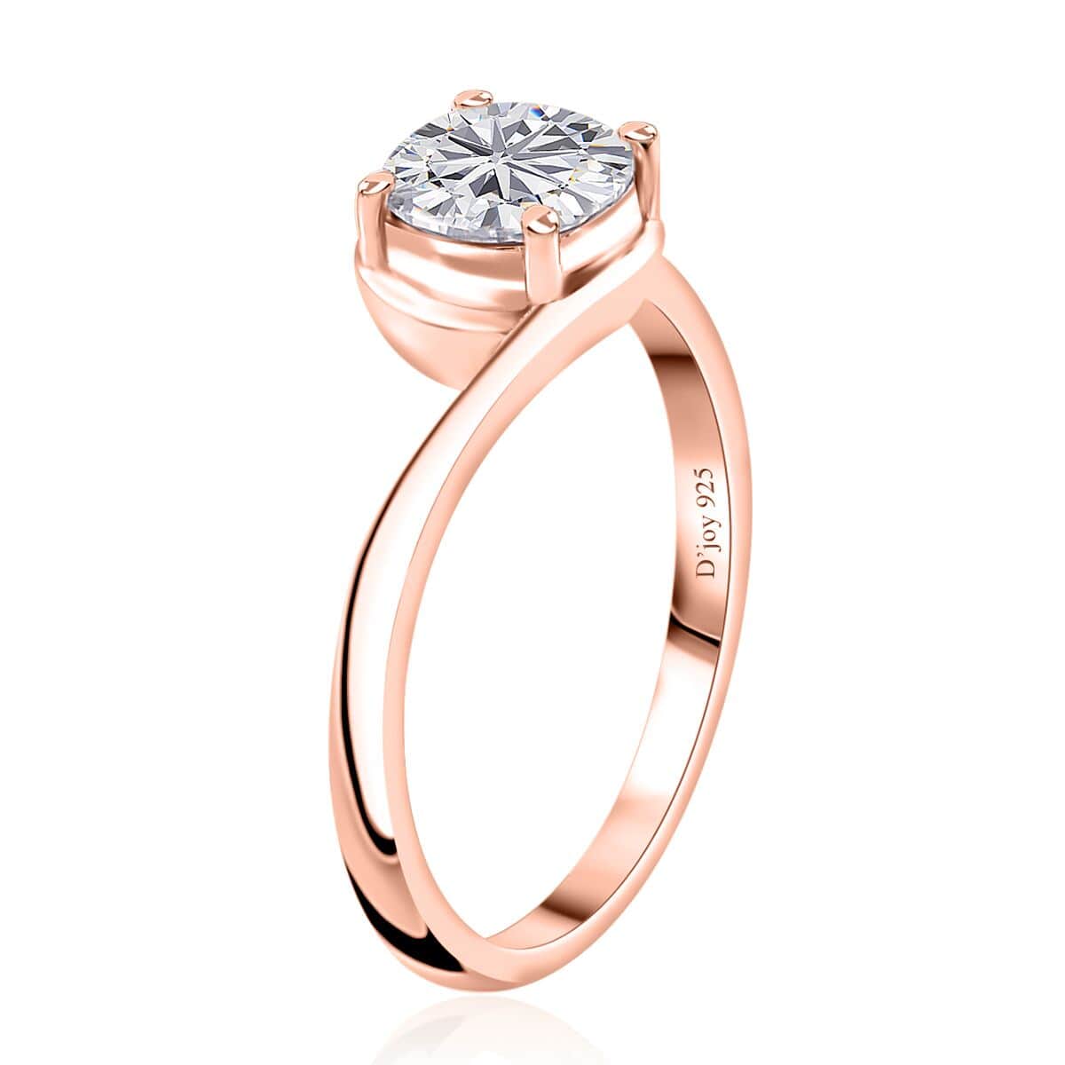Moissanite Solitaire Ring in Vermeil Rose Gold Over Sterling Silver (Size 6.0) 1.15 ctw image number 3