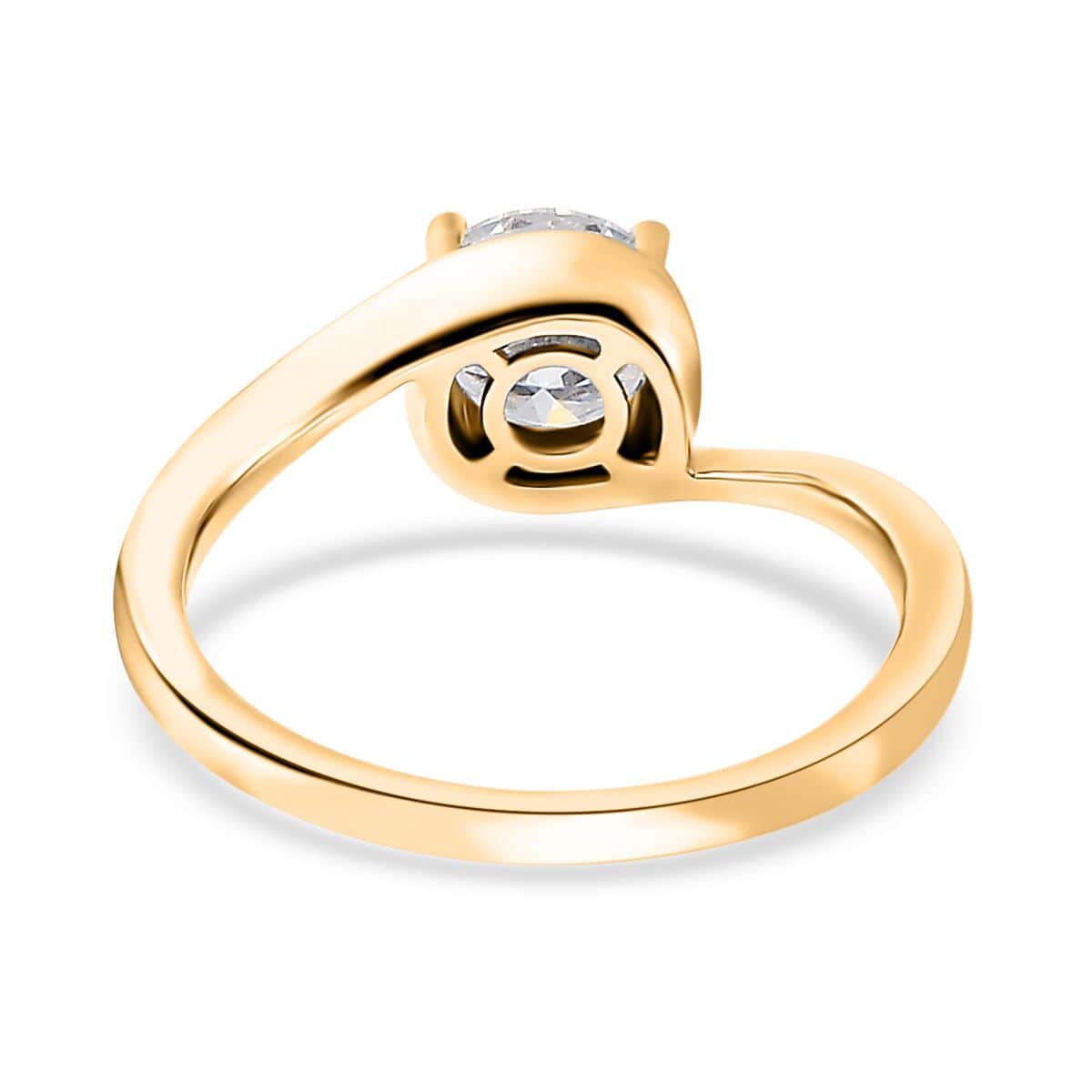 Moissanite Solitaire Ring in Vermeil Yellow Gold Over Sterling Silver (Size 10.0) 1.15 ctw image number 4