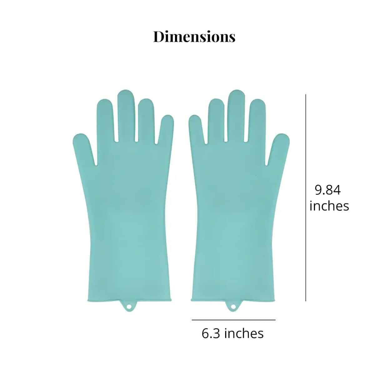 2 Pairs Silicone Gloves with Bristles on The Palms - Green image number 6