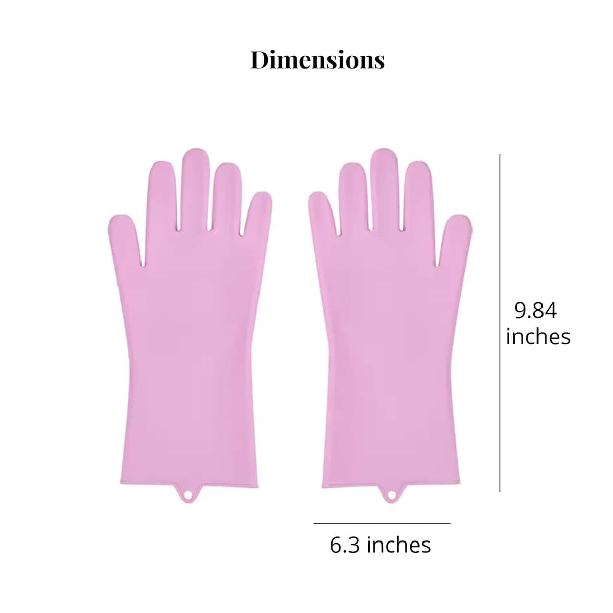 2 Pairs Silicone Gloves with Bristles on The Palms - Pink image number 6