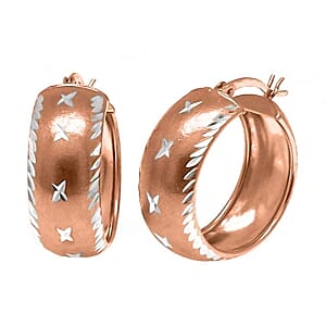 Vermeil RG Over Sterling Silver Earrings 4.20 g