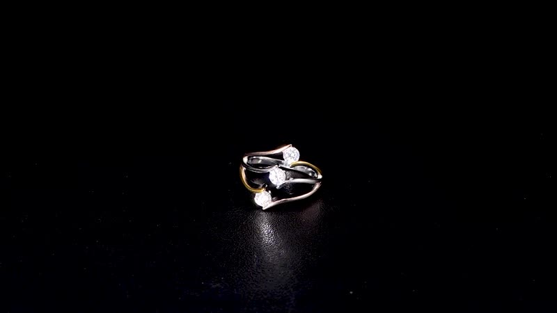 White Moissanite Ring in 14K Yellow, Rose Gold and Rhodium Over Sterling Silver (Size 10.0) 0.70 ctw