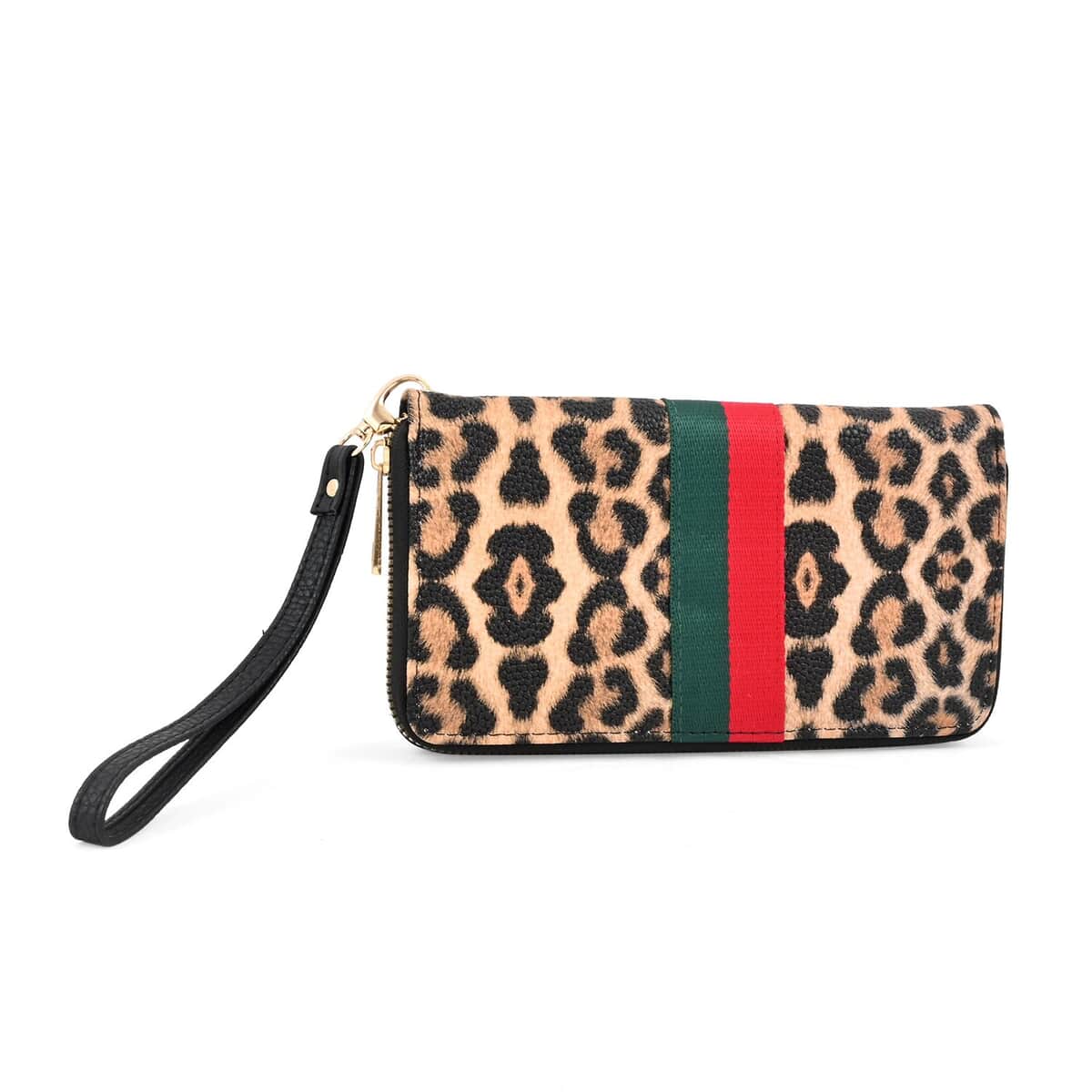 2pc Leopard Vegan Leather Shoulder Bag with Wallet image number 3