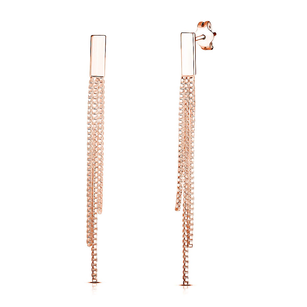 Vermeil RG Over Sterling Silver Earrings 1.80 g