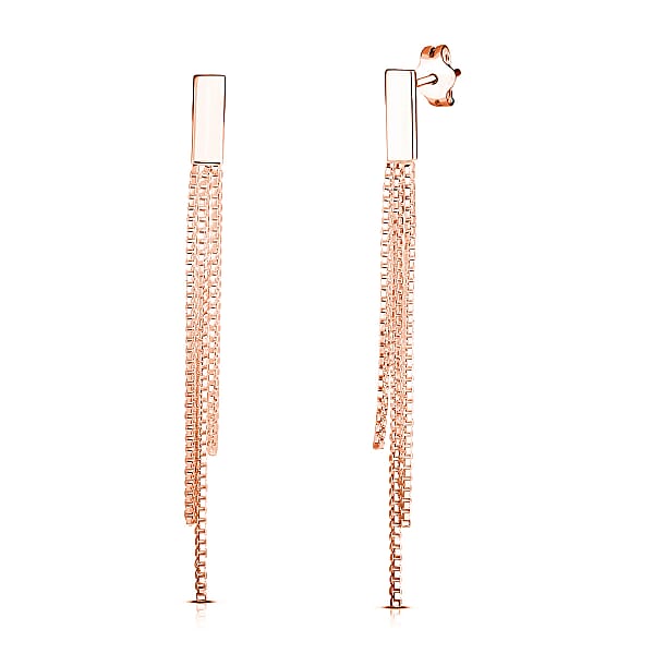 Vermeil RG Over Sterling Silver Earrings 1.80 g