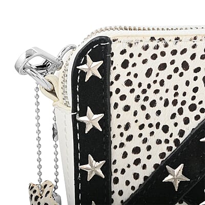 Vintage Havana White Crossbody Bag with 2 Interchangeable Straps