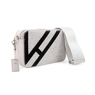 Vintage Havana Gray Crossbody Bag with 2 Interchangeable Straps