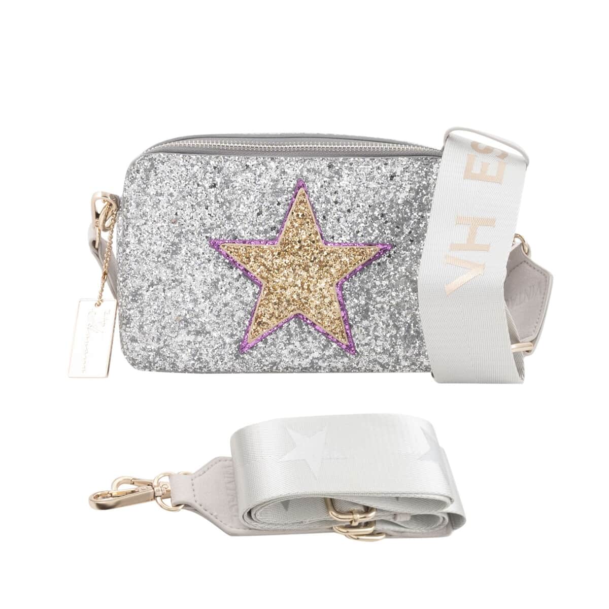 Vintage Havana Silver & Golden Crossbody Bag with 2 Interchangeable Straps image number 0