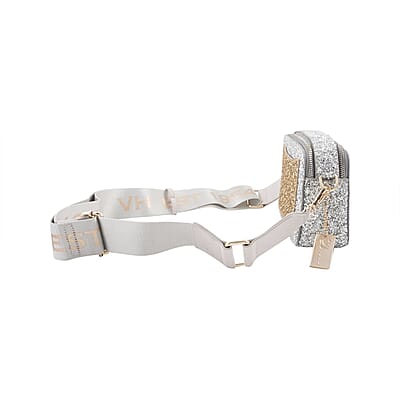 Vintage Havana Silver & Golden Crossbody Bag with 2 Interchangeable Straps