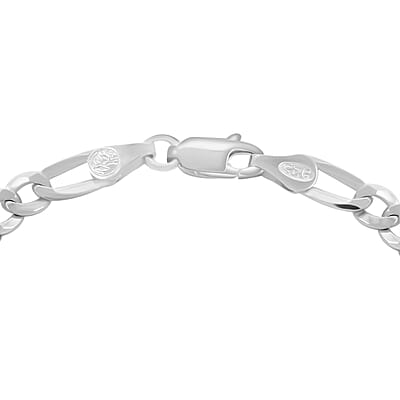 Italian Sterling Silver Figaro Bracelet (7.50 In) 3.80 Grams