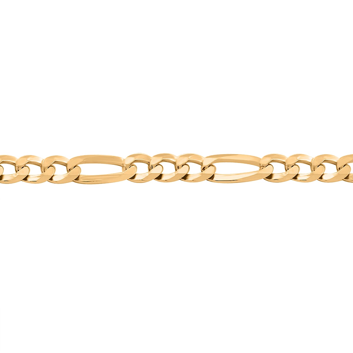 Italian 14K Yellow Gold Over Sterling Silver Figaro Bracelet (7.50 In) 3.80 Grams image number 2
