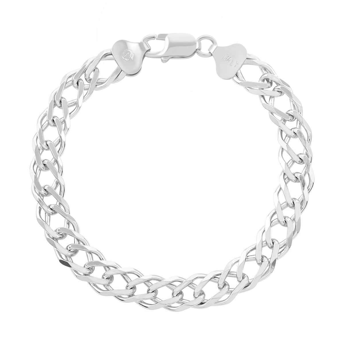 Italian Sterling Silver Rombo Chain Bracelet (7.50 In) 7.90 Grams image number 0