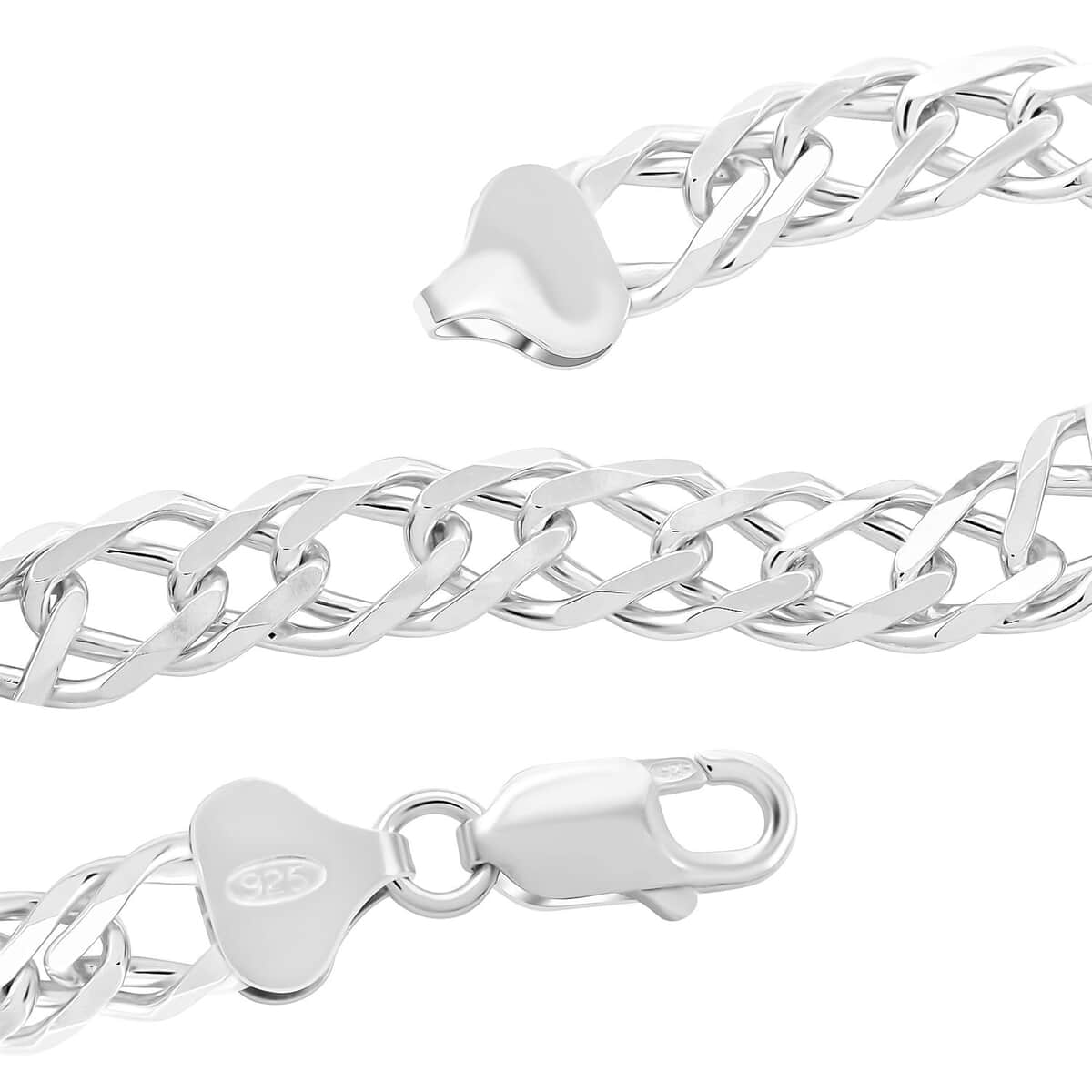 Italian Sterling Silver Rombo Chain Bracelet (7.50 In) 7.90 Grams image number 3