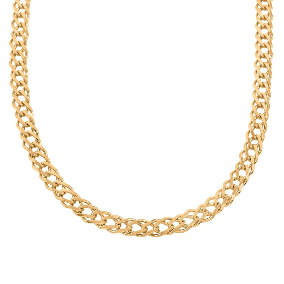Italian 14K Yellow Gold Over Sterling Silver Rombo Chain Necklace 20 Inches 20.50 Grams image number 0