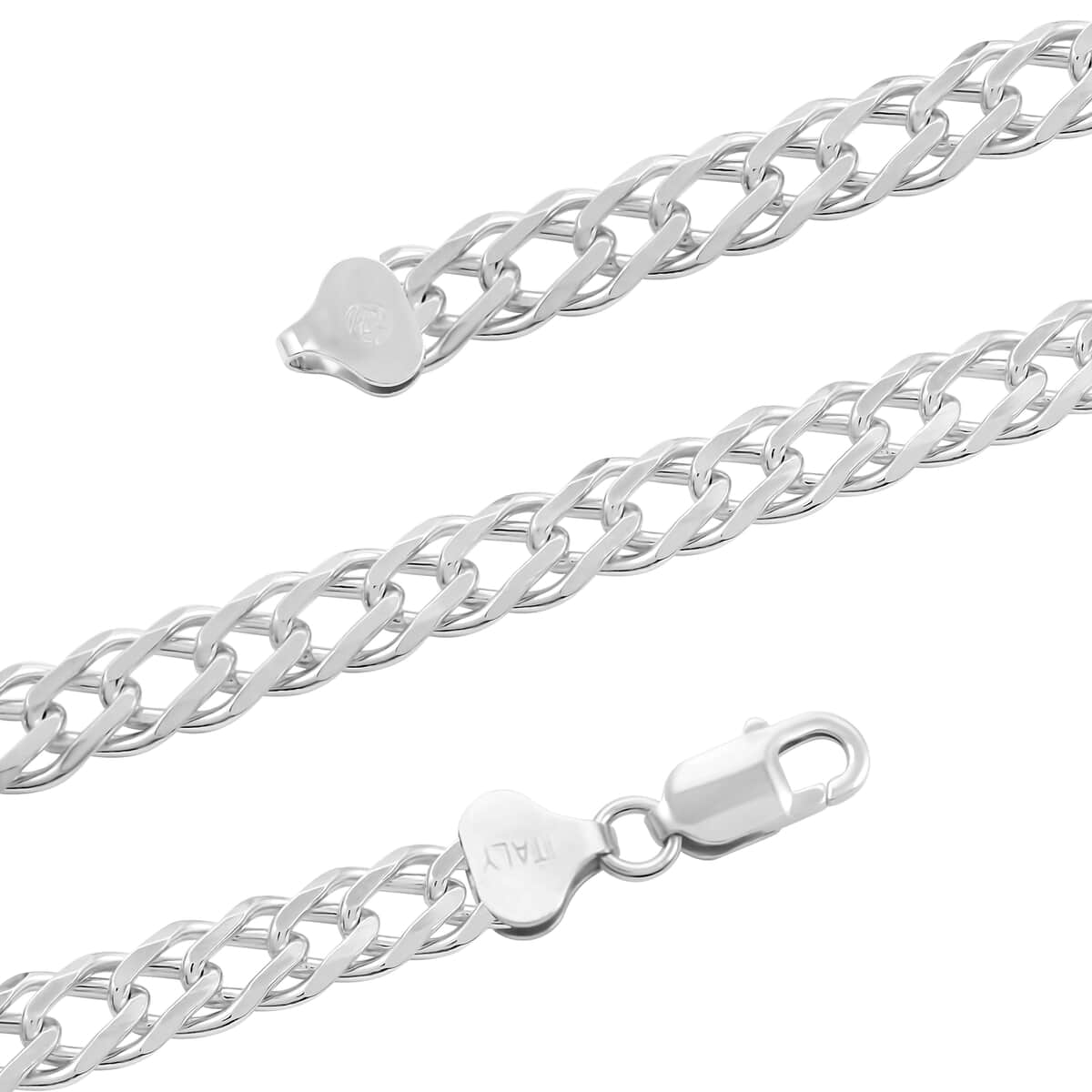 Italian Sterling Silver Rombo Chain Necklace 20 Inches 43.75 Grams image number 2