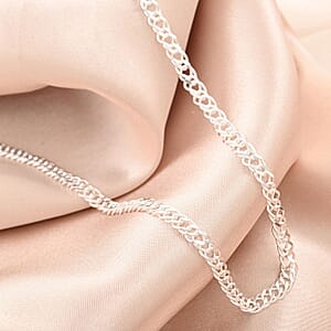 Italian Sterling Silver Rombo Chain Necklace 18-20 Inches 8.60 Grams