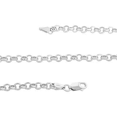 Italian Sterling Silver Flat Rolo Diamond-cut Chain Necklace 24 Inches 12.70 Grams