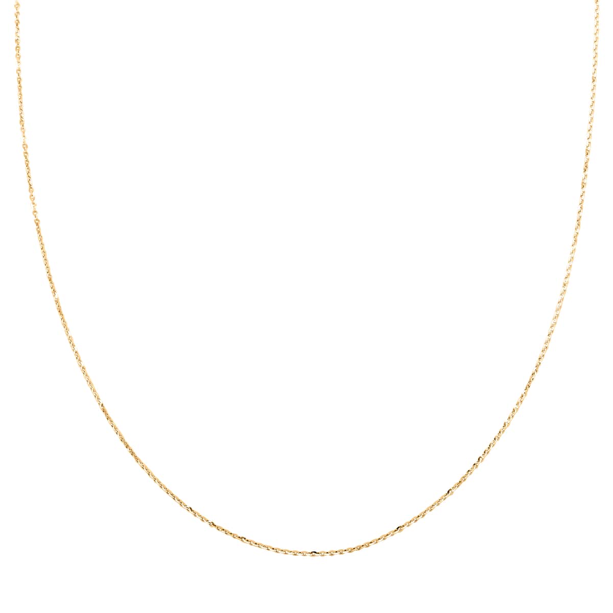 Italian 14K Yellow Gold Over Sterling Silver Brillantina Chain Necklace 24 Inches 2.50 Grams image number 0