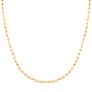 Italian 14K Yellow Gold Over Sterling Silver Chicco Chain Necklace 18-20 Inches 12 Grams