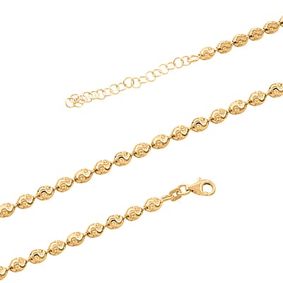 Italian 14K Yellow Gold Over Sterling Silver Chicco Chain Necklace 18-20 Inches 12 Grams