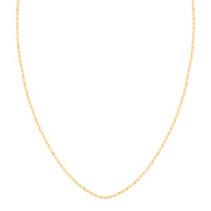 Italian 14K Yellow Gold Over Sterling Silver Chain Necklace 24 Inches 6.3 Grams