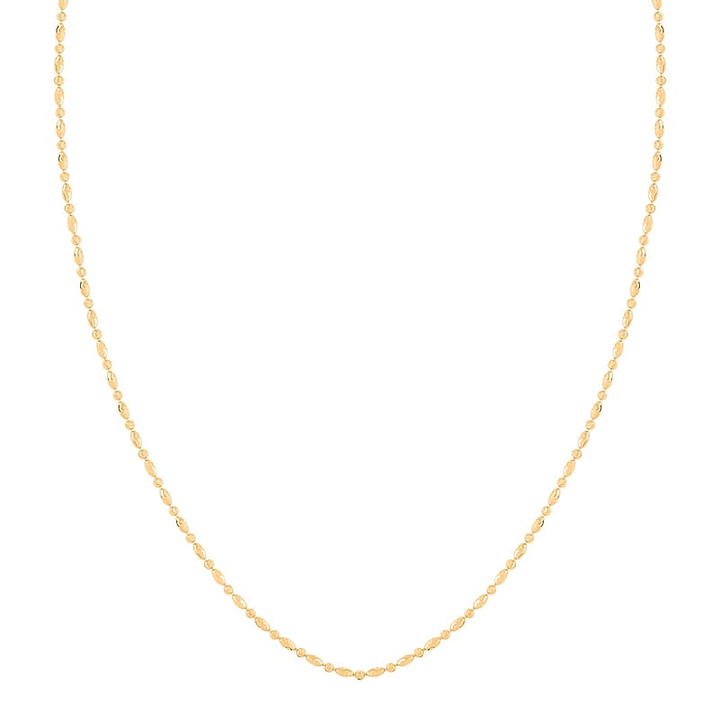 Italian 14K Yellow Gold Over Sterling Silver Chain Necklace 24 Inches 6.3 Grams