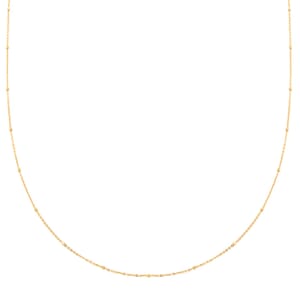 Italian 14K Yellow Gold Over Sterling Silver Cube Diamond-cut Chain Necklace 24 Inches 1.90 Grams
