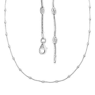 Italian Sterling Silver Oval Link Chain Necklace 20 Inches 6.90 Grams
