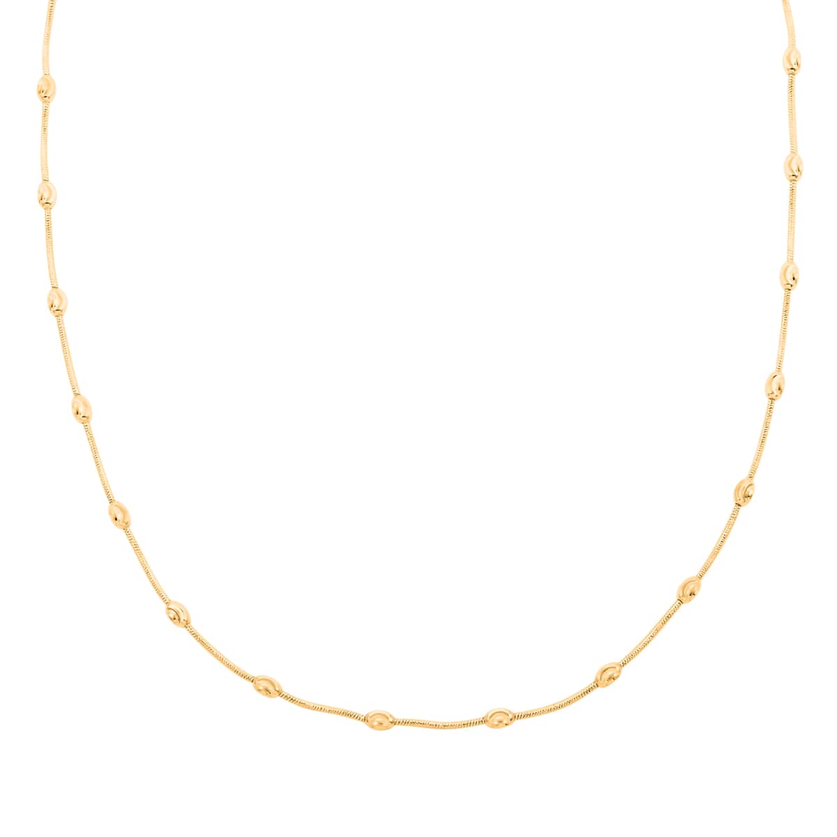 Italian 14K Yellow Gold Over Sterling Silver Oval Link Chain Necklace 20 Inches 6.90 Grams image number 0