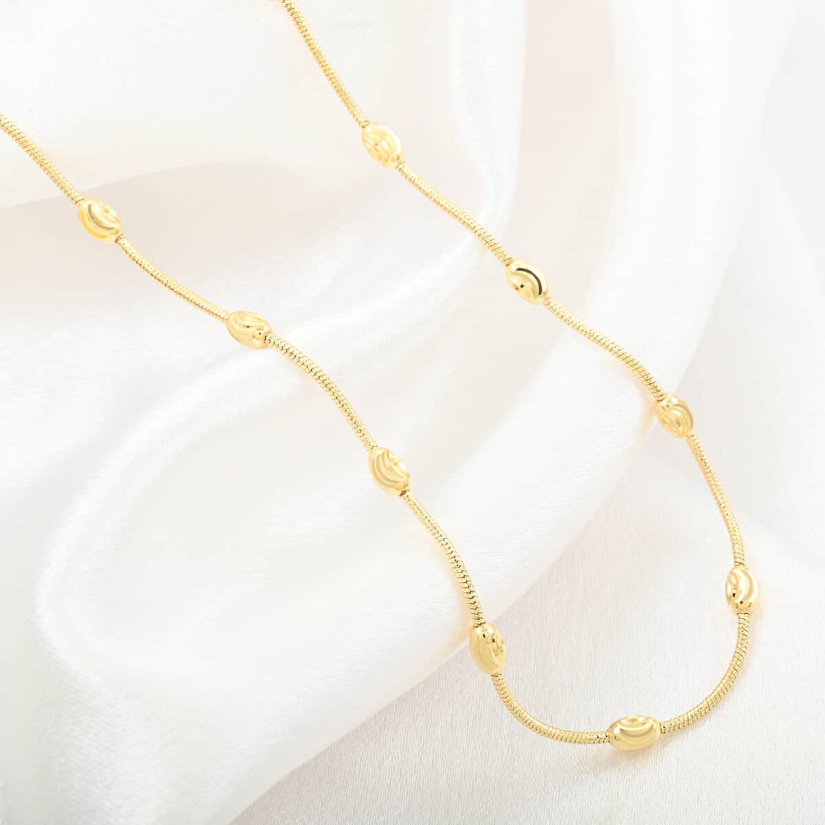 Italian 14K Yellow Gold Over Sterling Silver Oval Link Chain Necklace 20 Inches 6.90 Grams image number 1