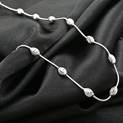 Italian Sterling Silver Oval Link Chain Necklace 18-20 Inches 11.35 Grams