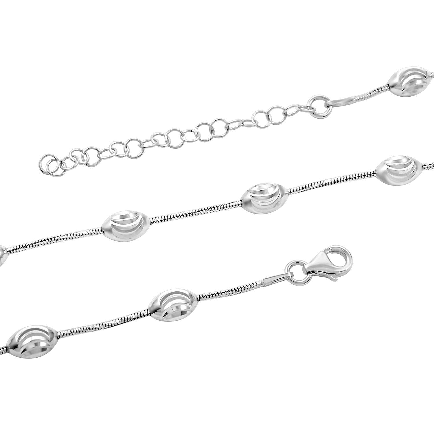 Italian Sterling Silver Oval Link Chain Necklace 18-20 Inches 11.35 Grams
