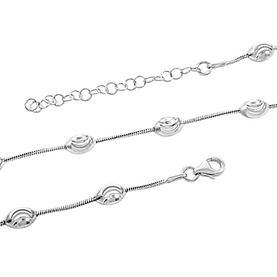 Italian Sterling Silver Oval Link Chain Necklace 18-20 Inches 11.35 Grams