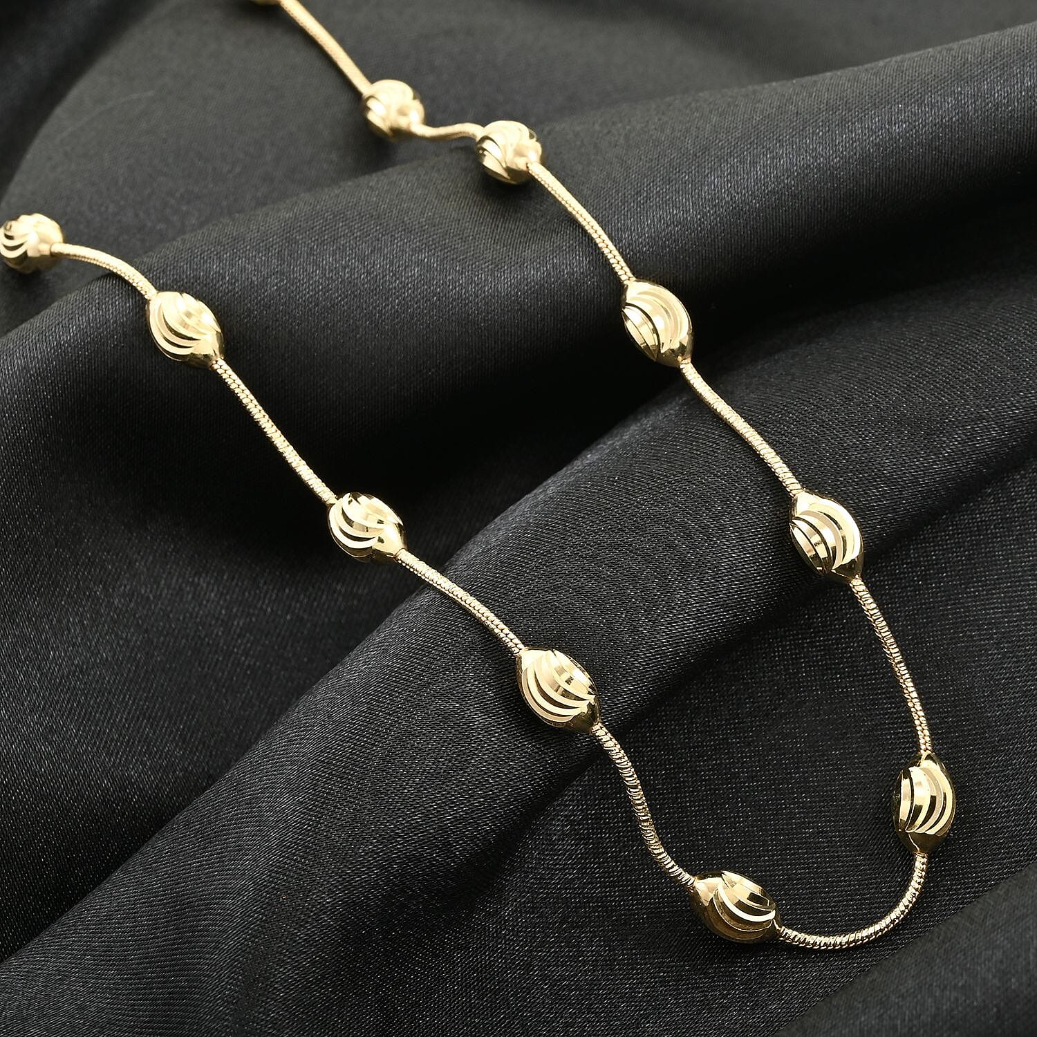 Italian 14K Yellow Gold Over Sterling Silver Oval Link Chain Necklace 18-20 Inches 11 Grams