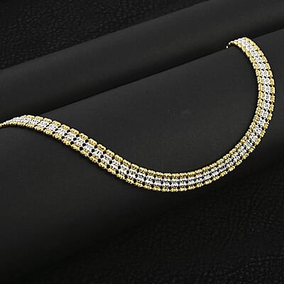 Italian Sterling Silver Ice Flat Chain Necklace 18 Inches 20.05 GRams