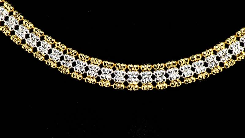 Italian Sterling Silver Ice Flat Chain Necklace 18 Inches 20.05 GRams