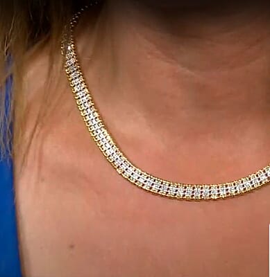 Italian Sterling Silver Ice Flat Chain Necklace 18 Inches 20.05 GRams