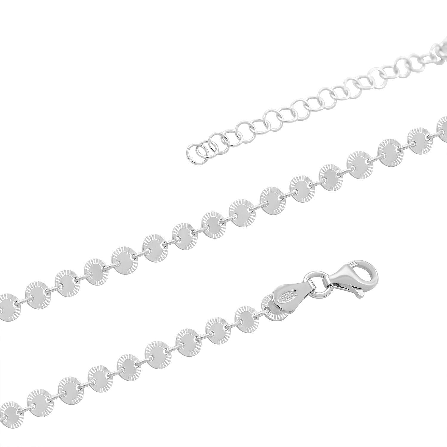 Italian Sterling Silver Arte Disco Sunflower Chain Necklace 18-20 Inches 5.80 Grams