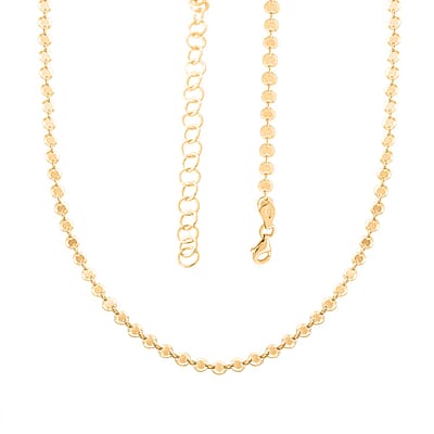 Italian 14K Yellow Gold Over Sterling Silver Arte Disco Sunflower Chain Necklace 18-20 Inches 5.80 Grams