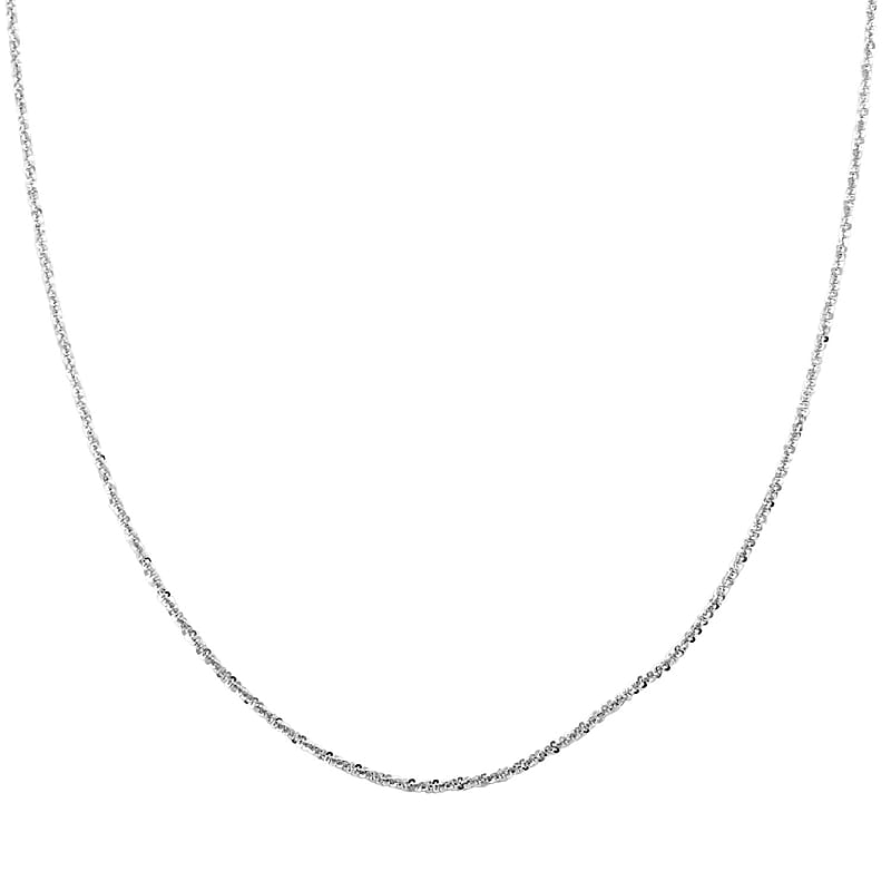 Italian Sterling Silver Margherita Chain Necklace 20 Inches 3.12 Grams