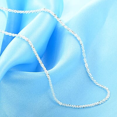 Italian Sterling Silver Margherita Chain Necklace 20 Inches 3.12 Grams
