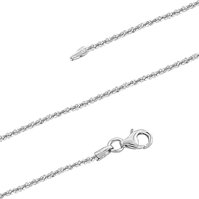 Italian Sterling Silver Margherita Chain Necklace 20 Inches 3.12 Grams