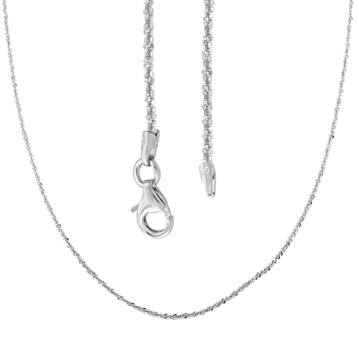 Italian Sterling Silver Margherita Chain Necklace 20 Inches 3.12 Grams image number 3